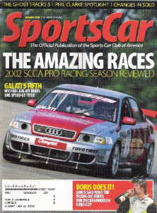 SPORTS CAR 2003 JAN - BORIS SAID, TRANS-AM SERIES WINNER, GALATI'S FIFTH TITLE